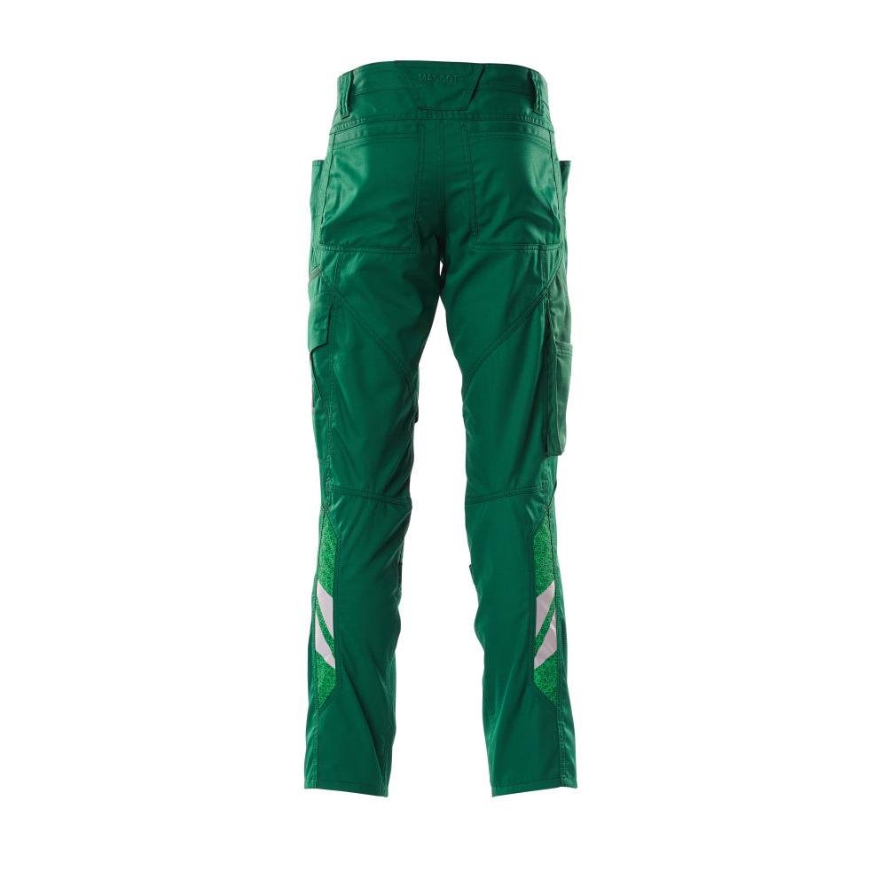 Pants with knee pockets, extra light pants, green