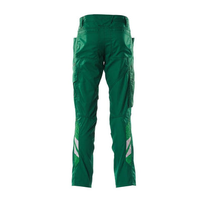 Pants with knee pockets, extra light pants, green