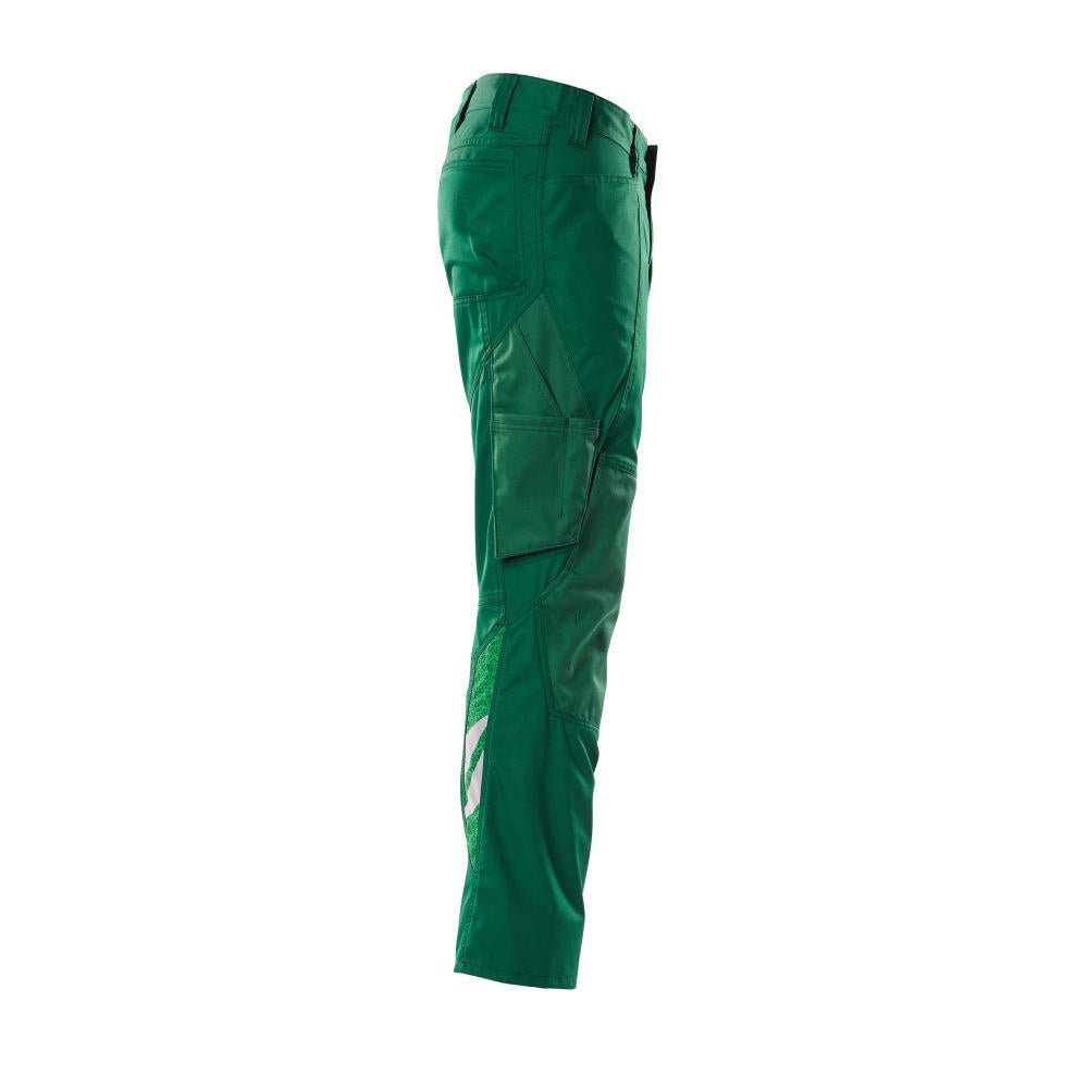 Pants with knee pockets, extra light pants, green