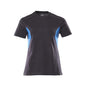 T-shirt, maglietta da donna, nero blu/azzurro