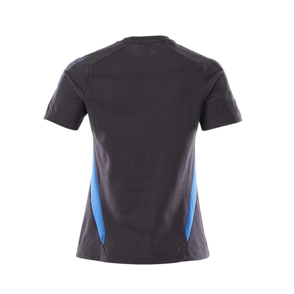 T-shirt, maglietta da donna, nero blu/azzurro
