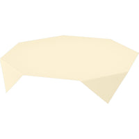 A simple, cream-colored, pentagonal 3D platform—perfect for displaying the Evolin centerpiece (84x84 cm) from Duni GmbH, an elegant cream-colored table decoration for any occasion (pack of 14).