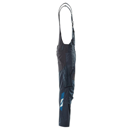Dungarees, knee pockets, stretch inserts Dungarees, black-blue