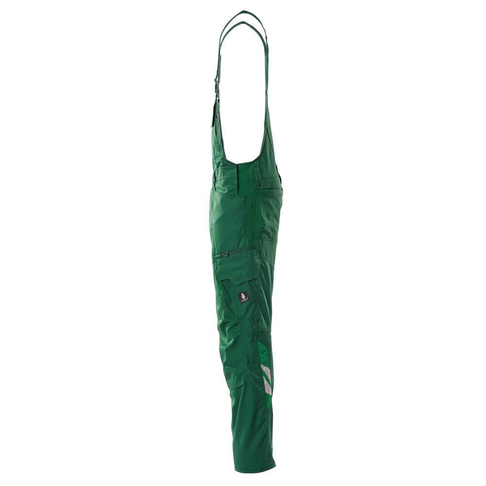 Dungarees, knee pockets, stretch inserts Dungarees, green
