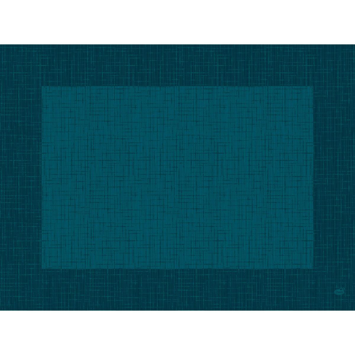 The Dunicel placemat Linnea ocean teal (30 x 40 cm) from Duni GmbH impresses with a woven-looking pattern in blue-green and is ideal for elegant table decorations. Pack of 100 pieces.