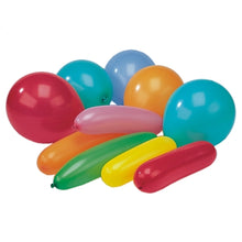 Die PAPSTAR Luftballons farbig sortiert, verschiedene Formen, Partydeko (20 Stück, PAPSTAR GmbH) sind runde und ovale Ballons in den Farben rot, blau, orange, grün, gelb und pink - ideal für eine lebendige Partydekoration.