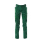 Pantalon, poches cuisses, pantalon empiècements stretch, vert