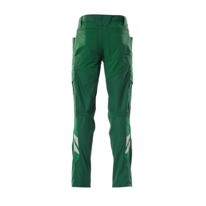 Pantaloni, tasche sulle cosce, pantaloni con inserti stretch, verde