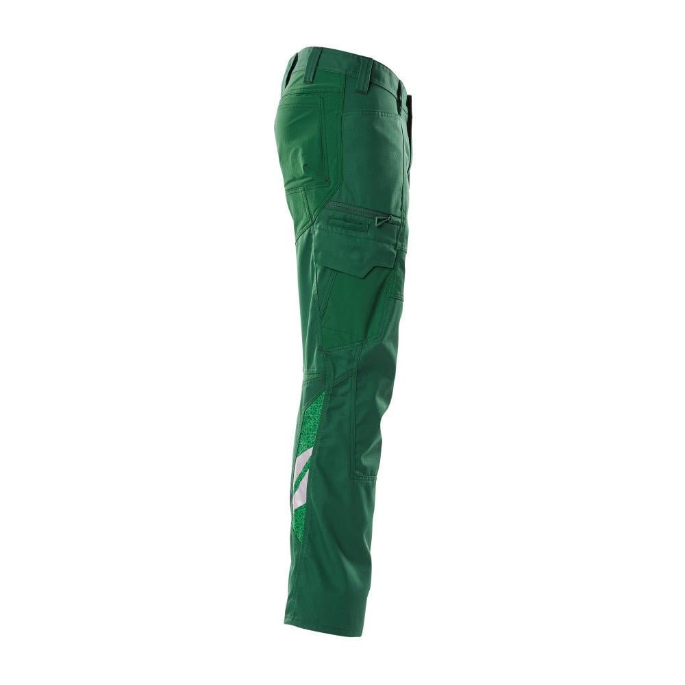 Pantaloni, tasche sulle cosce, pantaloni con inserti stretch, verde