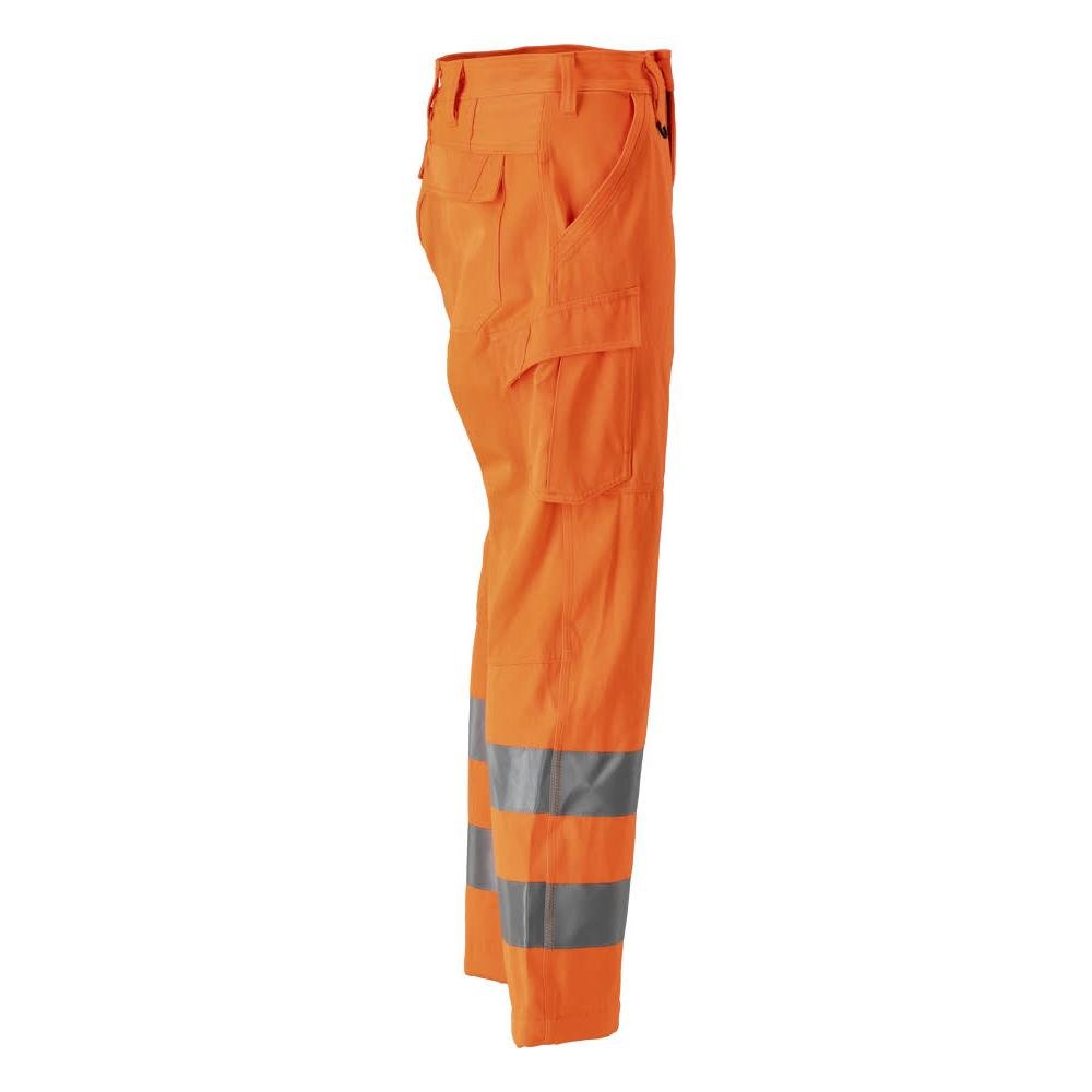 Hose, Schenkeltaschen, einfarbig Hose, hi-vis orange