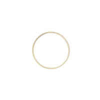 Neben dem Gummiband klein Weiß Gummi (Packung 100 Stück) der Duni GmbH ist ein schlichter, dünner Goldring auf weißem Grund abgebildet, der in der Draufsicht das minimalistische Design des Rings betont.