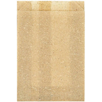 Un sacchetto di carta intrecciata color marrone chiaro, modello Bloom Mini 175x120 mm della Duni GmbH, è raffigurato su uno sfondo bianco. La struttura screziata e l’apertura superiore lo rendono ideale come sacchetto della spesa sostenibile o confezione regalo. Confezione da 500 pezzi.