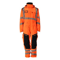Winter overall CLIMASCOT®, light winter combination, hi-vis orange/black-blue