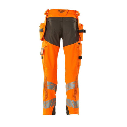 Pantaloni con tasche appese, pantaloni ULTIMATE STRETCH, colore arancio alta visibilità/antracite scuro