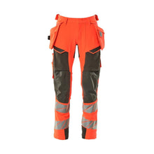 Pantalon avec poches suspendues, pantalon ULTIMATE STRETCH, rouge haute visibilité/anthracite foncé