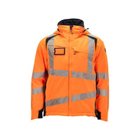 Winter jacket CLIMASCOT®, light weight winter jacket, hi-vis orange/black-blue