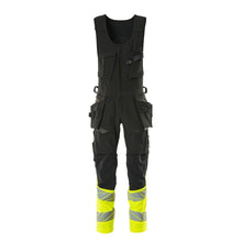 Kombihose, Hängetaschen,ULTIMATE STRETCH Kombihose, schwarz/hi-vis gelb