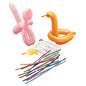 Il kit PAPSTAR GmbH palloncini modellabili (115 cm, 30 palloncini colorati) contiene una pompa e un manuale per modellare i palloncini.