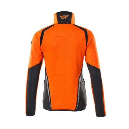 Fleece sweater with short zipper, women's microfleece jacket