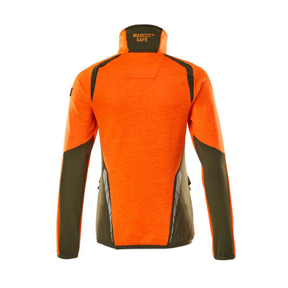 Fleece sweater with short zipper, women's microfleece jacket