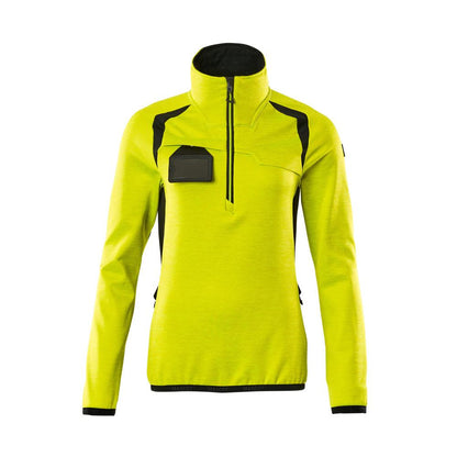 Fleece sweater with short zipper, women's microfleece jacket