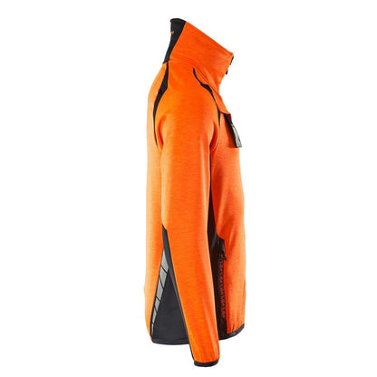 Pullover in pile con giacca in micropile con zip