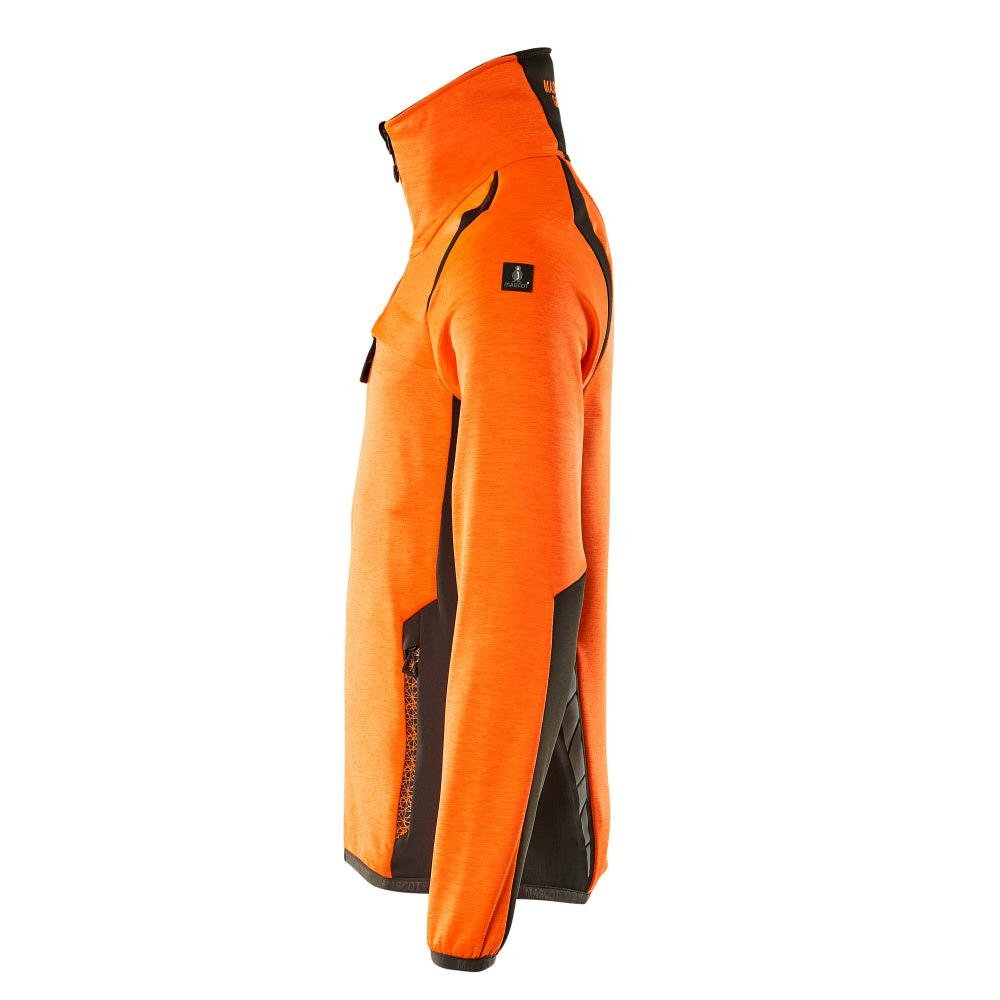 Pullover in pile con giacca in micropile con zip