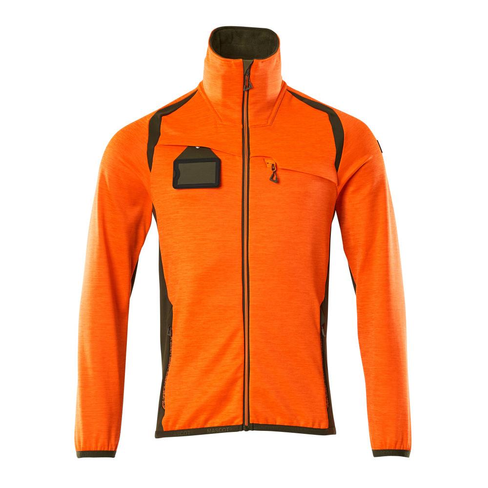 Pullover in pile con giacca in micropile con zip
