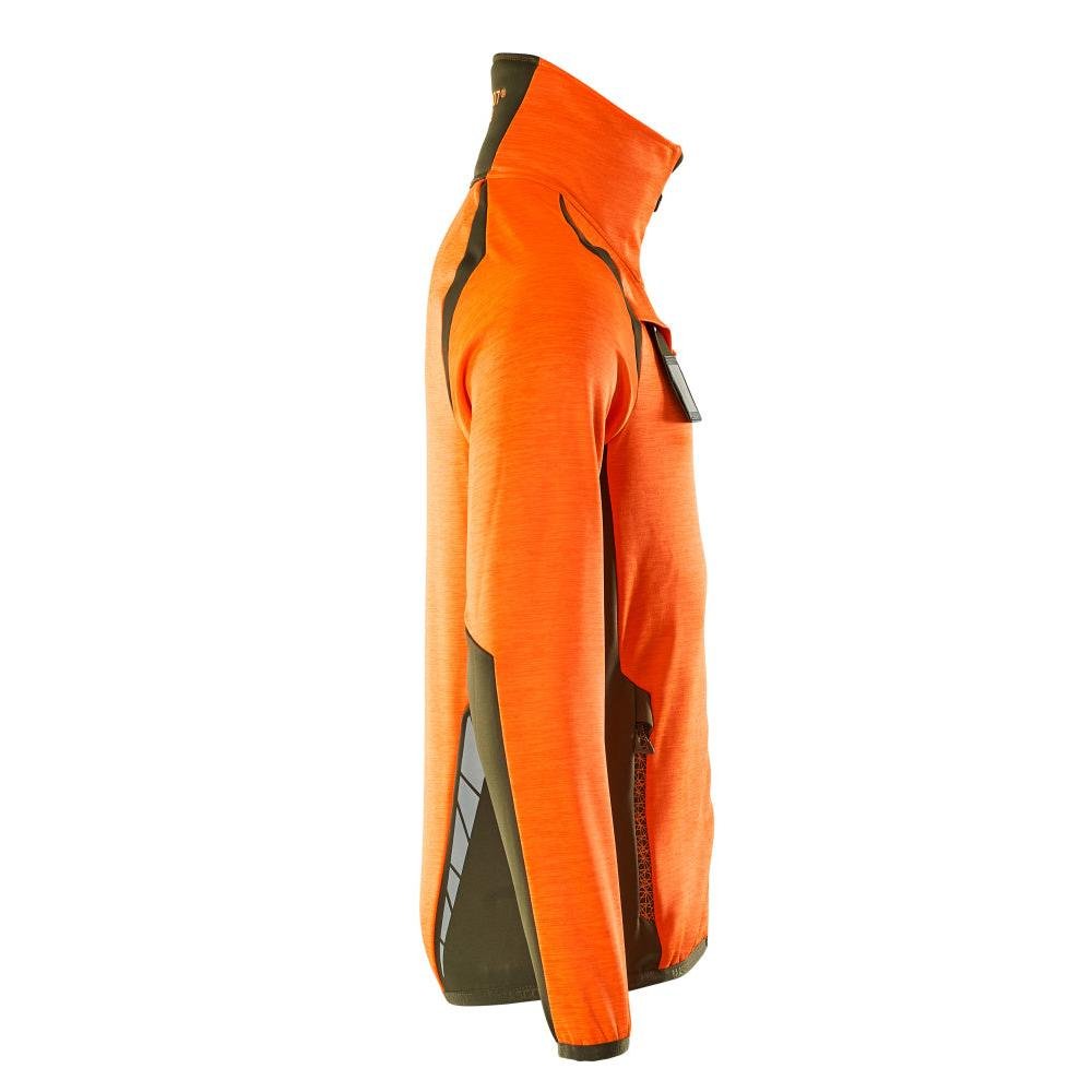 Pullover in pile con giacca in micropile con zip