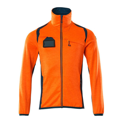 Pullover in pile con giacca in micropile con zip