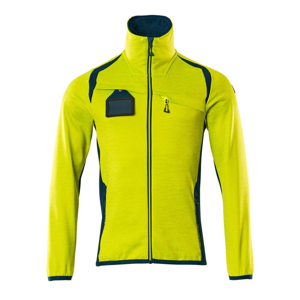 Pullover in pile con giacca in micropile con zip