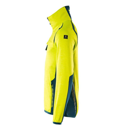 Pullover in pile con giacca in micropile con zip