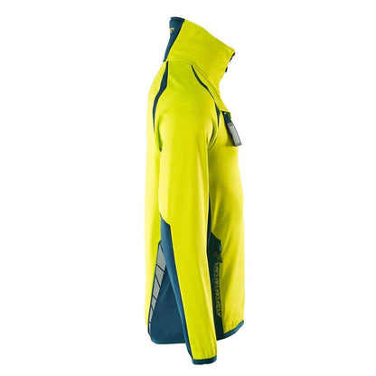 Pullover in pile con giacca in micropile con zip