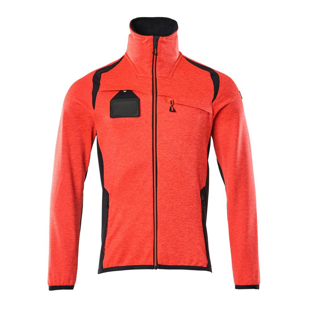 Pullover in pile con giacca in micropile con zip