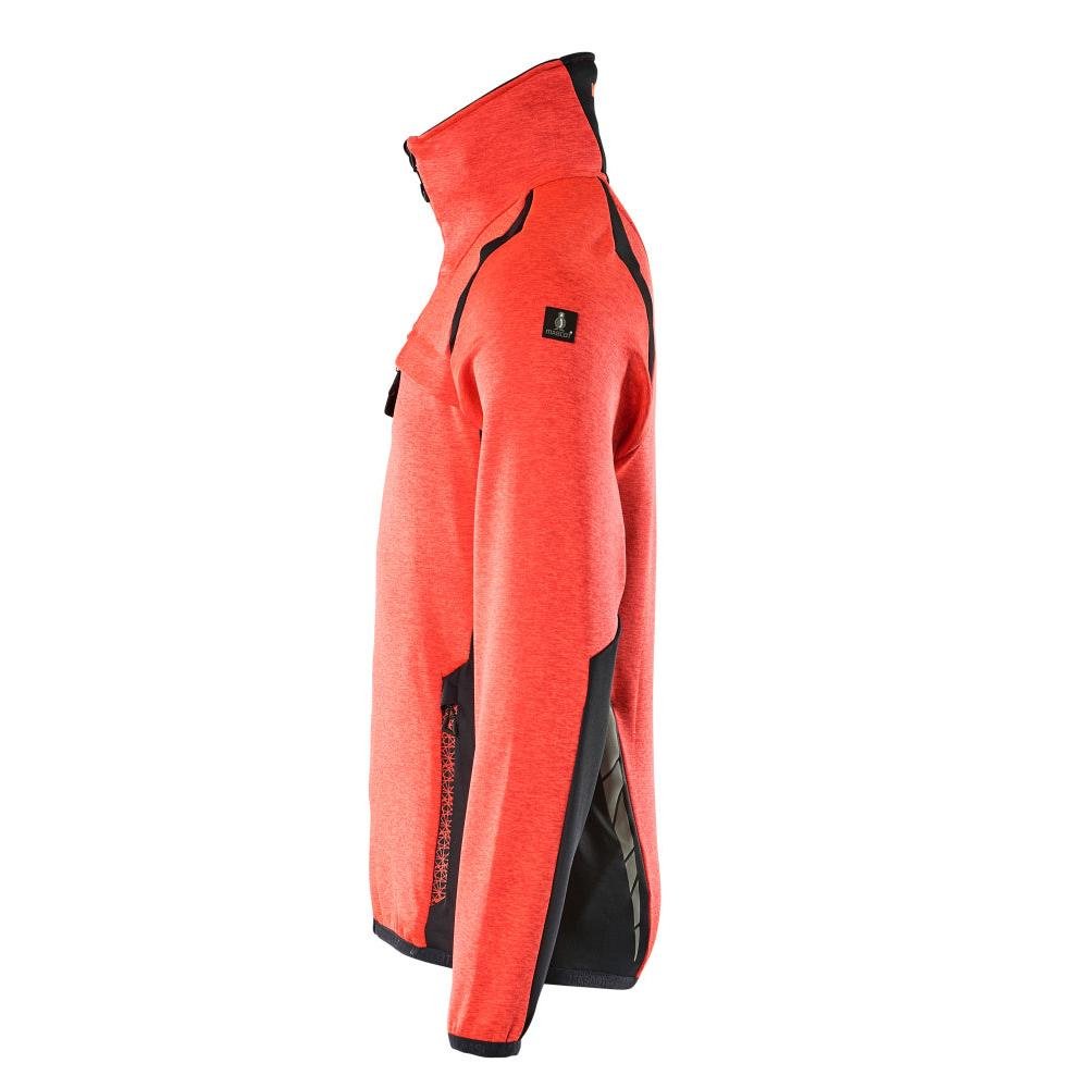 Pullover in pile con giacca in micropile con zip