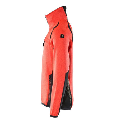 Pullover in pile con giacca in micropile con zip