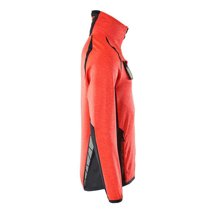 Pullover in pile con giacca in micropile con zip