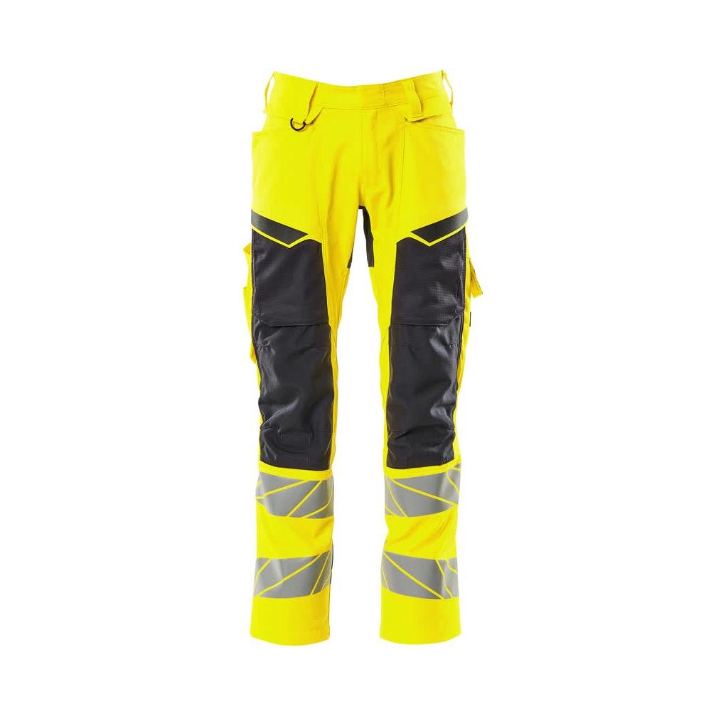 Pants with knee pockets, stretch inserts pants