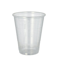 Ein transparenter Starpak 20 Trinkbecher (PP, 0,3l, Ø 9,5 cm · 11,1 cm) mit ausgestelltem Schaumrand und horizontalen Griffrillen ist auf schlichtem weißem Hintergrund abgebildet. Lieferung im 20er-Pack mit Schrumpffolie.