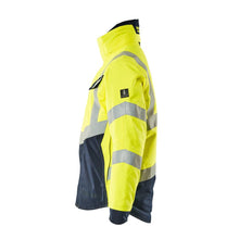 Giacca invernale con fodera trapuntata Giacca pilota Multisafe, giallo alta visibilità/nero-blu
