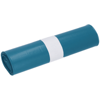 Eine aufgerollte blaue DEISS 20025 (480x650 mm Typ 70) Beutelrolle der EMIL DEISS KG, mit einem weißen Papierband in der Mitte, abgebildet auf einem schlichten weißen Hintergrund. Die Rolle enthält 25 Säcke.
