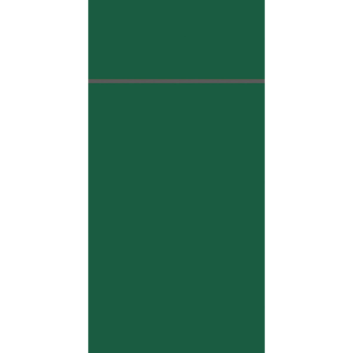 Ein einfarbiges, dunkelgrünes Rechteck füllt den größten Teil des Bildes aus, umrandet von weißen Seiten und gekrönt von einer dünnen grauen Linie - ein Hinweis auf die Eleganz und Nachhaltigkeit der Bio Duniletto Slim 400 x 330 mm Tischdekoration der Duni GmbH.