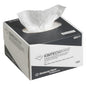 Une boîte rectangulaire blanche de lingettes de précision Kimtech® Science (Kimberly-Clark GmbH) contenant une lingette non pelucheuse partiellement retirée ; idéale pour le nettoyage en laboratoire. Les informations sur le produit et la marque figurent sur la petite boîte à 286 feuilles à retirer une à une.