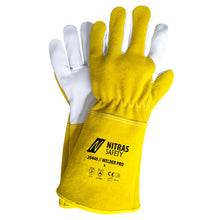 NITRAS WELDER PRO, Schweißerhandschuhe, ocker / grau