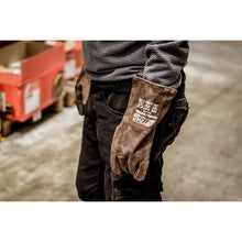 NITRAS SAFE PRO, Schweißerhandschuhe, braun, EN 388, EN 12477 Spaltleder, Größe 10 | Packung (12 Paare)