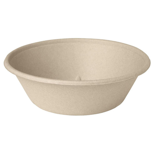 Der Classic Bowl 1000 ml - unbeschichtet Braun Bagasse 194x194x60 von Duni GmbH ist ein umweltfreundlicher, runder Einwegnapf mit glattem Rand und geringer Tiefe - ideal für nachhaltiges Essen; Packung enthält 40 Stück.
