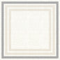Die Dunicel Mitteldecke 84x84 cm von Duni GmbH hat eine weiße Mitte mit beigen und grauen Rändern, wodurch ein Lagenlook entsteht - ideal für stilvoll gedeckte Tische, besonders in Kombination mit dem Rigato schwarz 60111 Kugelschreiber. Packung mit 20 Stück.