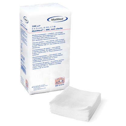 Compresses de gaze MaiMed-MK non stériles de 100 pièces/sac en papier