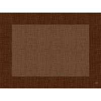 The Bio-Dunicel 30x40 Linnea Chestnut placemats from Duni GmbH are high-quality, biodegradable placemats featuring a cross-hatch pattern in a stylish brown, perfect for any table. The package contains 100 pieces.
