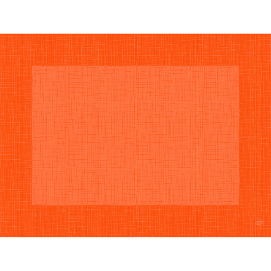Ein rechteckiges Bild mit gitterartigem Muster spiegelt das Bio-Dunicel-Sets 30x40 Linnea, orange von Duni GmbH-hochwertige, biologisch abbaubare Tischsets mit hellem Zentrum und dunklem Rand, perfekt für stilvolle Tischdekoration.